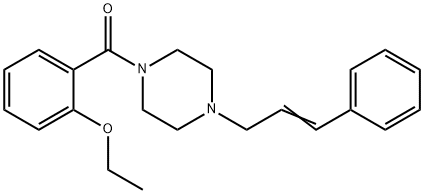 (2-ethoxyphenyl)-[4-[(E)-3-phenylprop-2-enyl]piperazin-1-yl]methanone 结构式