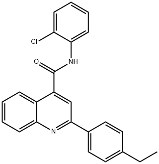 N-(2-chlorophenyl)-2-(4-ethylphenyl)quinoline-4-carboxamide 结构式