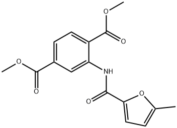 dimethyl 2-[(5-methylfuran-2-carbonyl)amino]benzene-1,4-dicarboxylate,549499-68-5,结构式