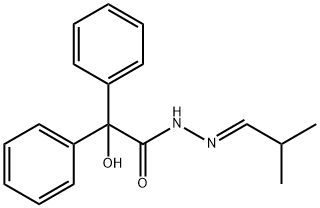 2-hydroxy-N-[(E)-2-methylpropylideneamino]-2,2-diphenylacetamide Structure