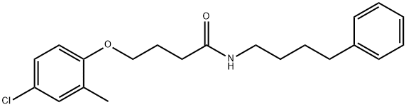 4-(4-chloro-2-methylphenoxy)-N-(4-phenylbutyl)butanamide Structure