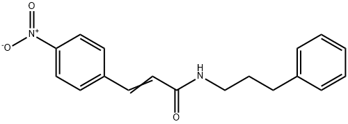 (E)-3-(4-nitrophenyl)-N-(3-phenylpropyl)prop-2-enamide 化学構造式