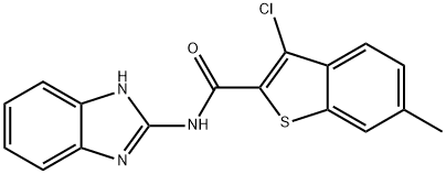 N-(1H-benzimidazol-2-yl)-3-chloro-6-methyl-1-benzothiophene-2-carboxamide Structure