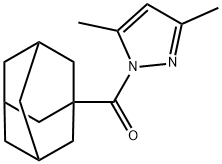 1-adamantyl-(3,5-dimethylpyrazol-1-yl)methanone 化学構造式