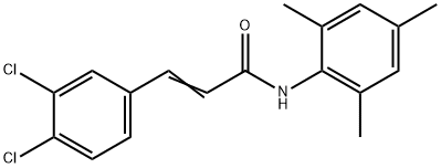 (E)-3-(3,4-dichlorophenyl)-N-(2,4,6-trimethylphenyl)prop-2-enamide 结构式