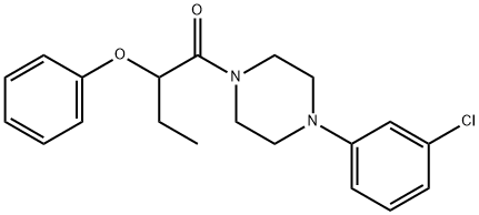 1-[4-(3-chlorophenyl)piperazin-1-yl]-2-phenoxybutan-1-one Structure