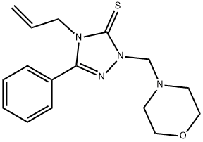 2-(morpholin-4-ylmethyl)-5-phenyl-4-prop-2-enyl-1,2,4-triazole-3-thione,56807-65-9,结构式