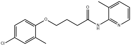 4-(4-chloro-2-methylphenoxy)-N-(3-methylpyridin-2-yl)butanamide Struktur