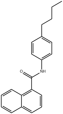 N-(4-butylphenyl)naphthalene-1-carboxamide 化学構造式