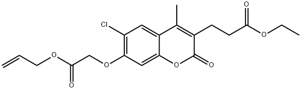 ethyl 3-[6-chloro-4-methyl-2-oxo-7-(2-oxo-2-prop-2-enoxyethoxy)chromen-3-yl]propanoate Structure