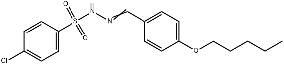 4-chloro-N-[(E)-(4-pentoxyphenyl)methylideneamino]benzenesulfonamide Struktur