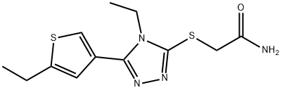 2-[[4-ethyl-5-(5-ethylthiophen-3-yl)-1,2,4-triazol-3-yl]sulfanyl]acetamide Structure