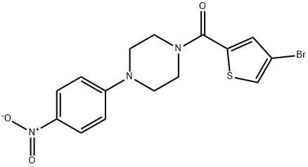 (4-bromothiophen-2-yl)-[4-(4-nitrophenyl)piperazin-1-yl]methanone Structure