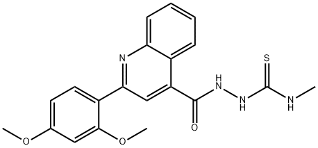 1-[[2-(2,4-dimethoxyphenyl)quinoline-4-carbonyl]amino]-3-methylthiourea Structure