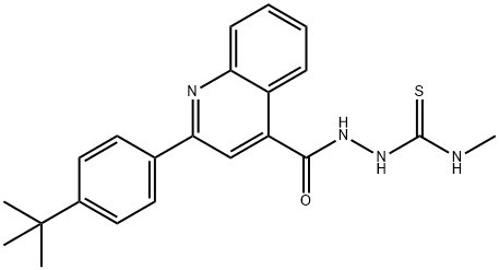 1-[[2-(4-tert-butylphenyl)quinoline-4-carbonyl]amino]-3-methylthiourea Structure