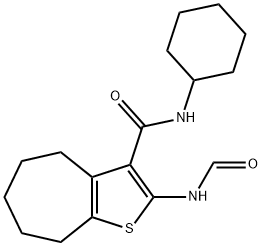 N-cyclohexyl-2-formamido-5,6,7,8-tetrahydro-4H-cyclohepta[b]thiophene-3-carboxamide Structure