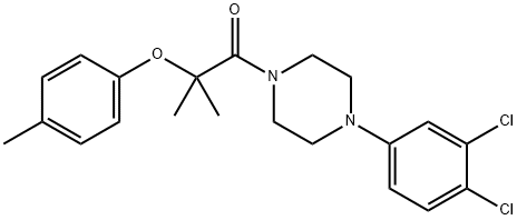 1-[4-(3,4-dichlorophenyl)piperazin-1-yl]-2-methyl-2-(4-methylphenoxy)propan-1-one Structure