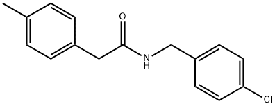 N-[(4-chlorophenyl)methyl]-2-(4-methylphenyl)acetamide,599163-24-3,结构式