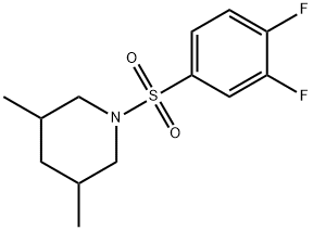 1-(3,4-difluorophenyl)sulfonyl-3,5-dimethylpiperidine Structure