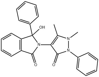 2-(1,5-dimethyl-3-oxo-2-phenylpyrazol-4-yl)-3-hydroxy-3-phenylisoindol-1-one 结构式