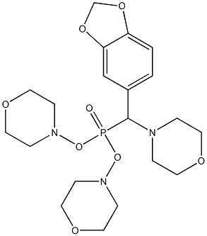 4-[1,3-benzodioxol-5-yl(dimorpholin-4-ylphosphoryl)methyl]morpholine 化学構造式