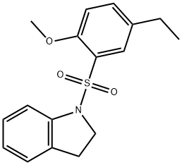 1-(5-ethyl-2-methoxyphenyl)sulfonyl-2,3-dihydroindole,632301-35-0,结构式