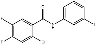 2-chloro-4,5-difluoro-N-(3-iodophenyl)benzamide,634165-63-2,结构式