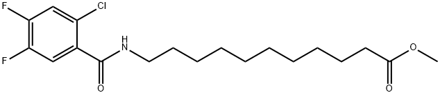 methyl 11-[(2-chloro-4,5-difluorobenzoyl)amino]undecanoate Structure