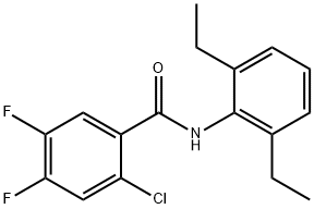 2-chloro-N-(2,6-diethylphenyl)-4,5-difluorobenzamide 化学構造式