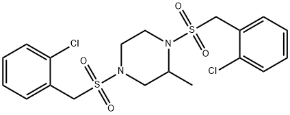 1,4-bis[(2-chlorophenyl)methylsulfonyl]-2-methylpiperazine Structure