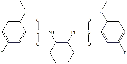 5-fluoro-N-[2-[(5-fluoro-2-methoxyphenyl)sulfonylamino]cyclohexyl]-2-methoxybenzenesulfonamide|