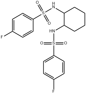 4-fluoro-N-[2-[(4-fluorophenyl)sulfonylamino]cyclohexyl]benzenesulfonamide,634178-24-8,结构式