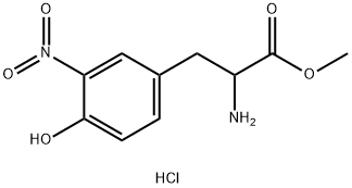 [3-(4-hydroxy-3-nitrophenyl)-1-methoxy-1-oxopropan-2-yl]azanium chloride Struktur