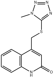 4-[(1-methyltetrazol-5-yl)sulfanylmethyl]-1H-quinolin-2-one 化学構造式
