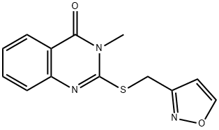 3-methyl-2-(1,2-oxazol-3-ylmethylsulfanyl)quinazolin-4-one Struktur