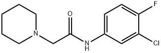 N-(3-chloro-4-fluorophenyl)-2-piperidin-1-ylacetamide Structure