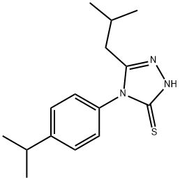 3-(2-methylpropyl)-4-(4-propan-2-ylphenyl)-1H-1,2,4-triazole-5-thione Structure