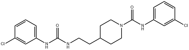 N-(3-chlorophenyl)-4-[2-[(3-chlorophenyl)carbamoylamino]ethyl]piperidine-1-carboxamide Structure