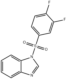 1-(3,4-difluorophenyl)sulfonylbenzimidazole Struktur