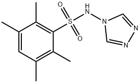 2,3,5,6-tetramethyl-N-(1,2,4-triazol-4-yl)benzenesulfonamide 化学構造式