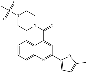 [2-(5-methylfuran-2-yl)quinolin-4-yl]-(4-methylsulfonylpiperazin-1-yl)methanone Structure