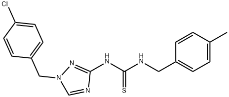 1-[1-[(4-chlorophenyl)methyl]-1,2,4-triazol-3-yl]-3-[(4-methylphenyl)methyl]thiourea Structure