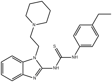 1-(4-ethylphenyl)-3-[1-(2-piperidin-1-ylethyl)benzimidazol-2-yl]thiourea,669734-31-0,结构式