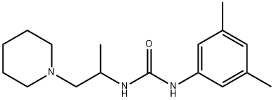 1-(3,5-dimethylphenyl)-3-(1-piperidin-1-ylpropan-2-yl)urea 化学構造式
