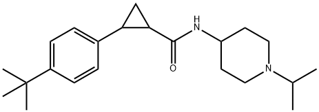 2-(4-tert-butylphenyl)-N-(1-propan-2-ylpiperidin-4-yl)cyclopropane-1-carboxamide Structure