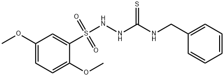 1-benzyl-3-[(2,5-dimethoxyphenyl)sulfonylamino]thiourea Structure