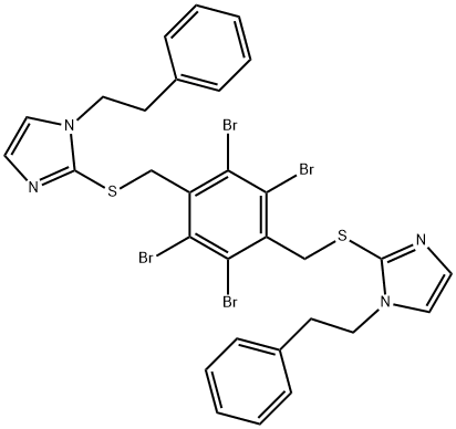 1-(2-phenylethyl)-2-[[2,3,5,6-tetrabromo-4-[[1-(2-phenylethyl)imidazol-2-yl]sulfanylmethyl]phenyl]methylsulfanyl]imidazole|