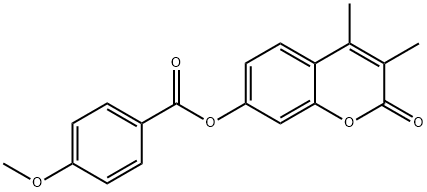 (3,4-dimethyl-2-oxochromen-7-yl) 4-methoxybenzoate Structure