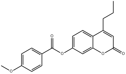 (2-oxo-4-propylchromen-7-yl) 4-methoxybenzoate 结构式