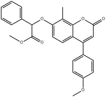 methyl 2-[4-(4-methoxyphenyl)-8-methyl-2-oxochromen-7-yl]oxy-2-phenylacetate 结构式